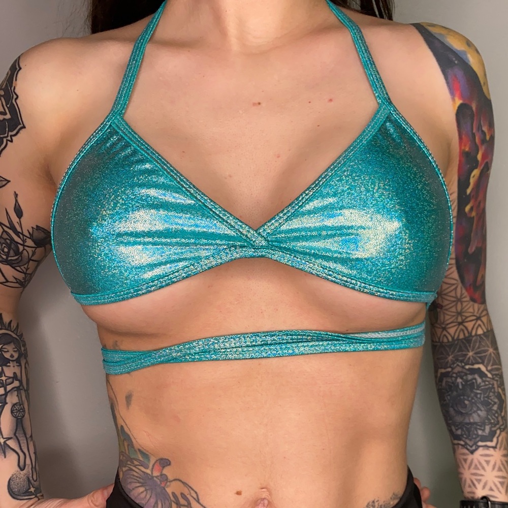 Rolita couture triangle tie rave top